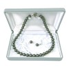 Black Pearl Necklace And Earrings, Black Lip Oyster Pearl 0.4