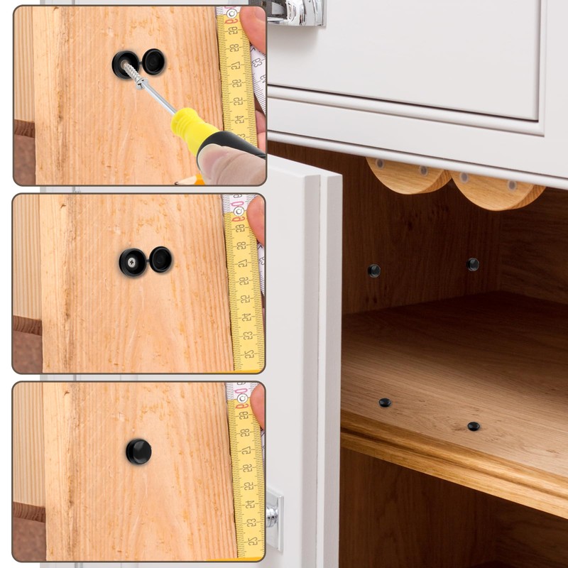 Coufce 100 PCS M6 Plastic Hinged Screw Cover Caps Snap