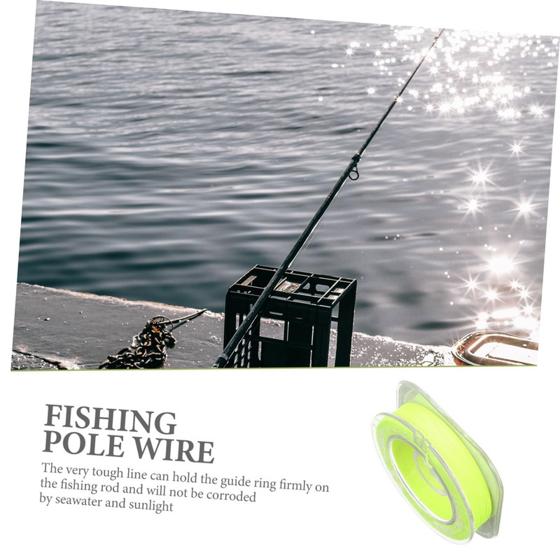 Mipcase 1roll Fishing Rod Binding Line Fluorescent Wire for Lure