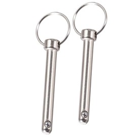 TA-VIGOR 2Pcs Quick Release Pins, 8mm Dia 60mm Length Bimini Top Pin Marine Hardware Carbon Steel for Boat Accessories Marine Hardware