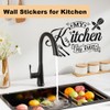 Kitchen Wall Stickers 2Pcs, Inspiring Wall Decals Kitchen Rules Cupboard