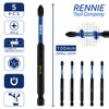 5 x Rennie Tools 100mm Long PH2 Impact Screwdriver Driver