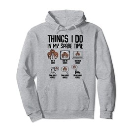 Horse Things I Do In My Spare Time Women Girls Kids Pullover Hoodie