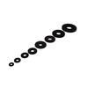 Black Nylon Penny Washers M5 x 15mm, 5.3mm Inner Diameter