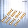 Pack of 100 U-shaped copper ring terminals, crimping wire, non-insulated