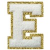 Iron on Letter Patch 3Pcs Varsity Glitter Chenille Letter Patches