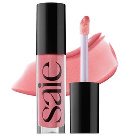 Saie Glossybounce™ High-Shine Hydrating Lip Gloss Oil 0.17 oz/5 mL Disco pinky rose shimmer