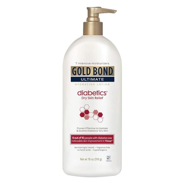 Gold Bond Ultimate Hydrating Lotion, Diabetics Dry Skin Relief 18 oz (Pack of 6)