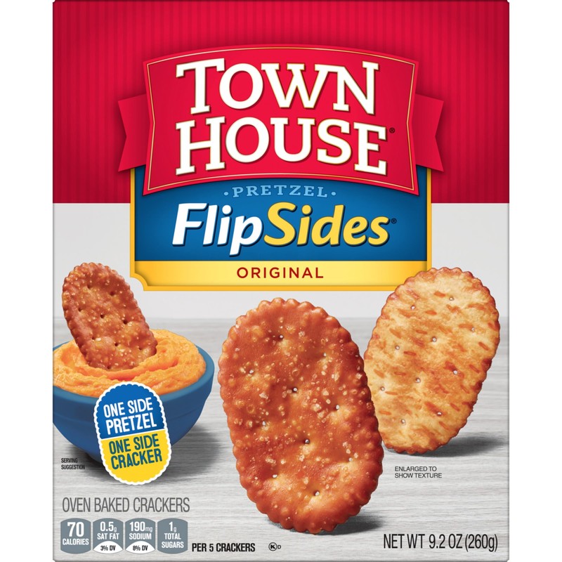 Town House FlipSides Oven Baked Crackers, Lunch Snacks, Snack Crackers,