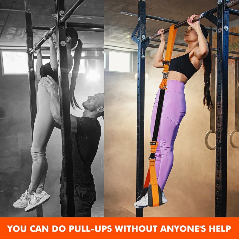 CHERAINTI Pull Up Assistance Bands 375lbs Heavy Duty 5 Stackable