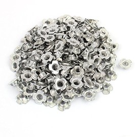 sourcingmap M8 x 10mm Four Pronged Tee Nuts Blind Inserts 200pcs for Wood Furniture
