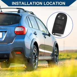 Hihaha M3N40821302 433MHz Car Keyless Entry Remote 3 Buttons with Door Key for Dodge Durango 2014-2022 / Car/Plastic Metal / 1 Pcs Black