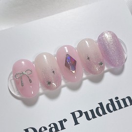[Handmade Nail Tips] Pink Glossy Nail Tips - Almond / [수제네일팁] 핑크글로시 네일팁 - 아몬드