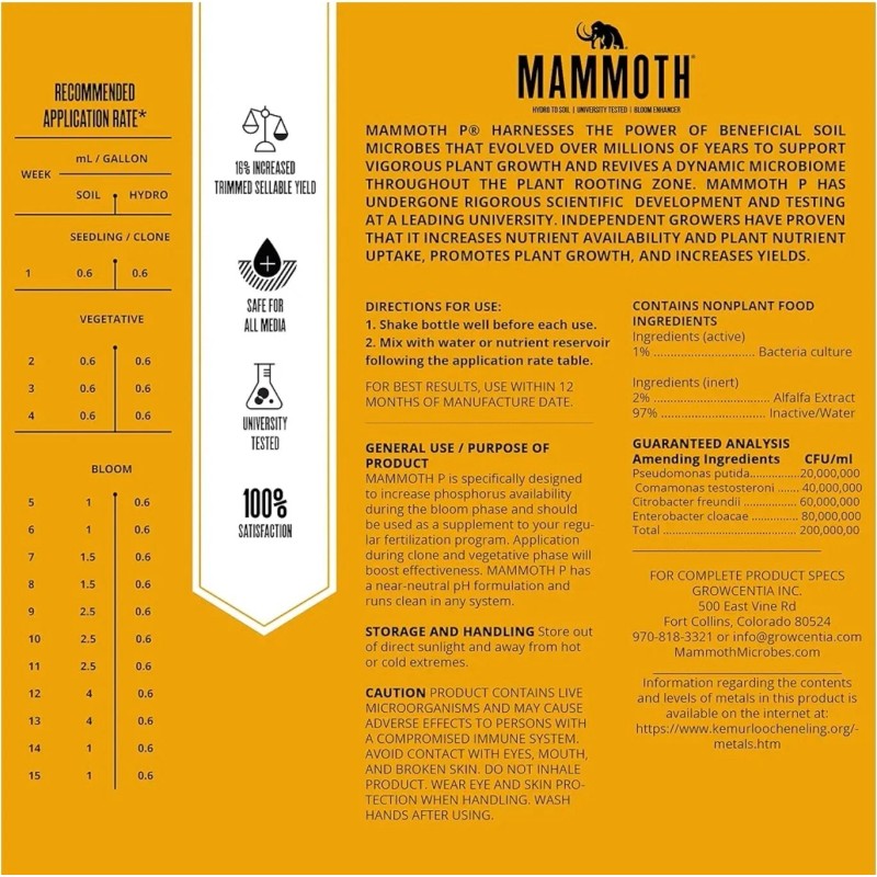 Mammoth P Bloom Booster | Organic Microbial Inoculant | 16%