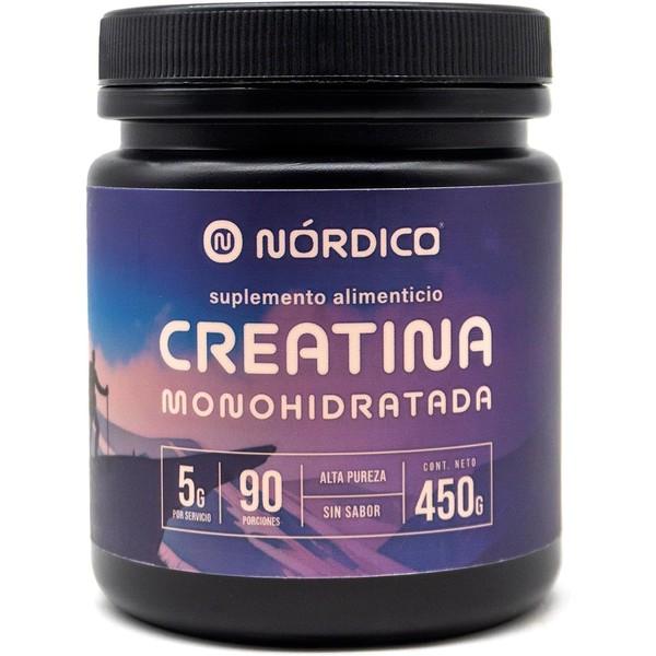 Nórdico® - Creatina Monohidratada, Alta Pureza, Sin Sabor, 100% natural,