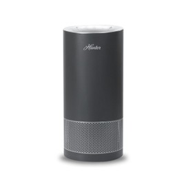 Hunter HP450UV Round Air Purifiers for Home, True HEPA Air Purifier Tower for Pets, Odors, Allergens, Smoke, Dust, VOC's. HEPA Air Purifiers for Bedroom and Small Room. Graphite