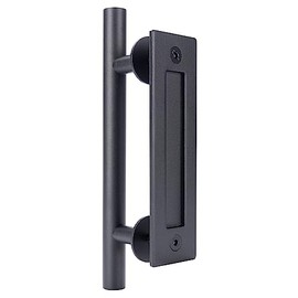 Milcasa Products Interior Barn Door Pull Handle Set, Matte Black