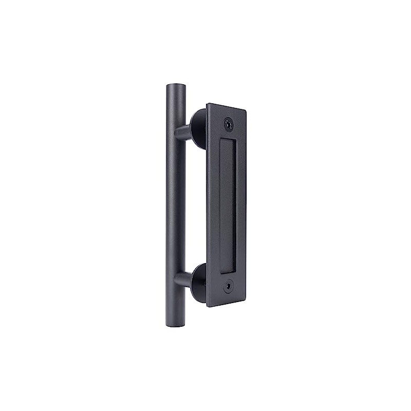 Milcasa Products Interior Barn Door Pull Handle Set, Matte Black