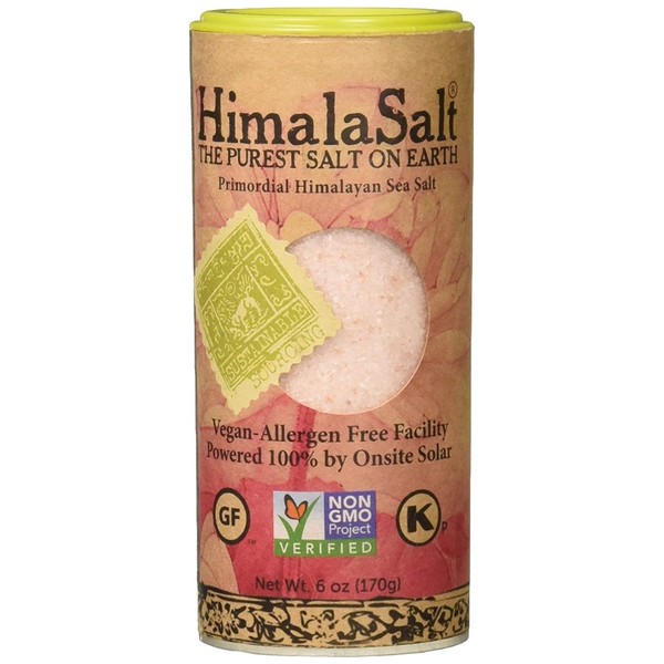HimalaSalt Primordial Himalayan Sea Salt, Fine Grain Shaker, 6 Ounce