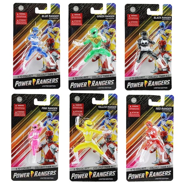 Limited Edition Power Rangers 2.5" Mini Figures - Blue, Green,