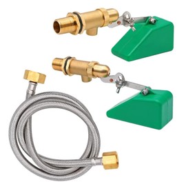 NAOEDEAH 2pcs Brass Float Valve for Water Tank 1/2 Inch Automatic Fill Float Ball Valve for Livestock Trough Float Switch Adjustable Autofill Pool Fountain Filler Float Valve