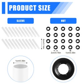 20pcs Garage Door Hinge Quiet Roller Sleeves with 20 Roller Shaft Gaskets, Compatible with New Rollers or Rollers with Clean Rods