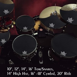 Drum Mute Pads, Drum Silencer Pads Set 12 Pieces with Drum Dampening Pads and Cymbal Mufflers Pads