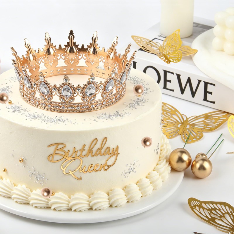 SJUNJIE 37 Pezzi Topper per Torta Corona Topper per Torta