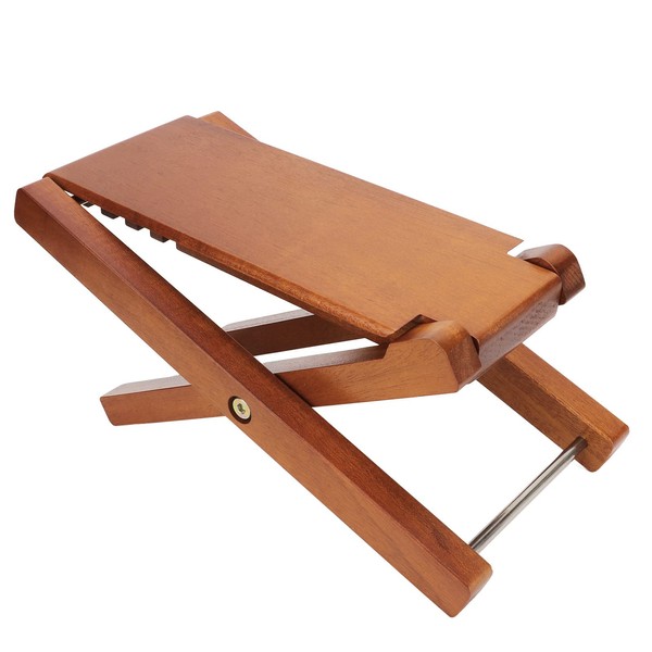 Wooden Guitar Footrest, Height Adjustable Foldable Guitar Footstool for Guitar