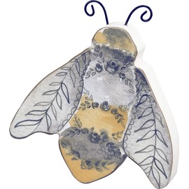 Primitives by Kathy 133240 Wood Chunky Shelf Sitter, 5" Height x 4.75" Length x 1" Width, Bees