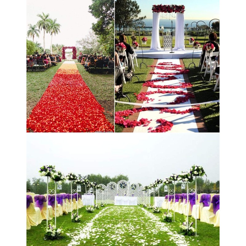 YoungLove 1000 Pcs Non-Woven Artificial Rose Petals Wedding Party Decrorations,Ivory