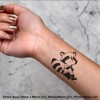 Azeeda 4 x 'Niedlicher skizzenhafter Waschbär sitzend' Temporäre Tattoos -