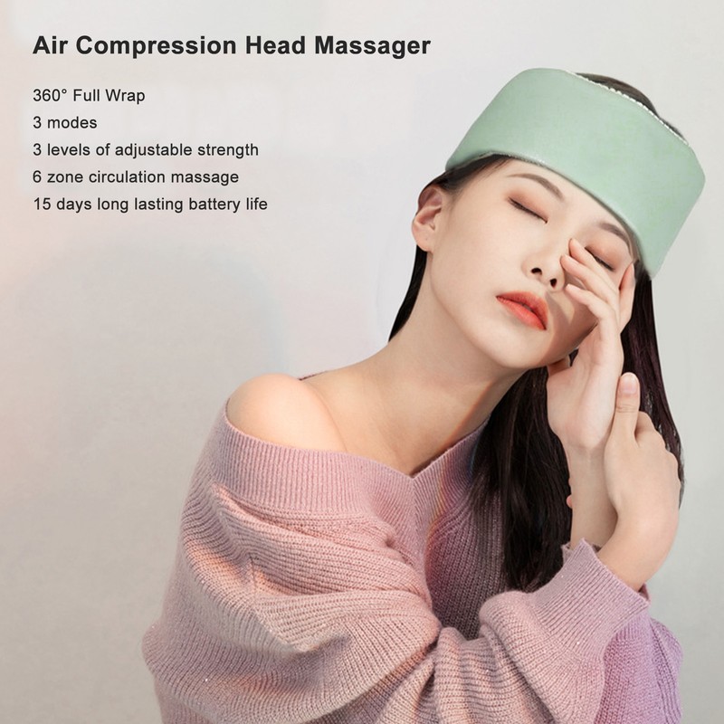 Electric Air Compression Headband 6 Zone Stiffness Migraine Relief 3