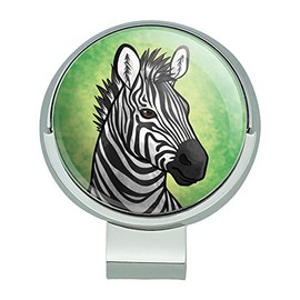 GRAPHICS & MORE Zebra Face Golf Hat Clip with Magnetic Ball Marker
