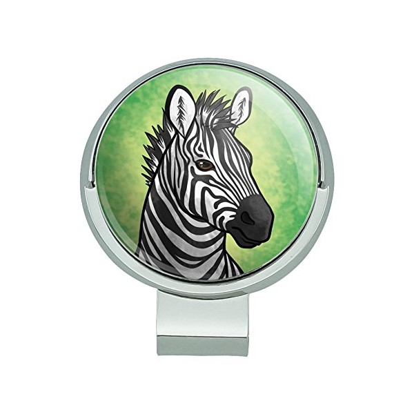 GRAPHICS & MORE Zebra Face Golf Hat Clip with Magnetic