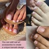 French False Toenails Set - 120pcs Square Toe Nails Short