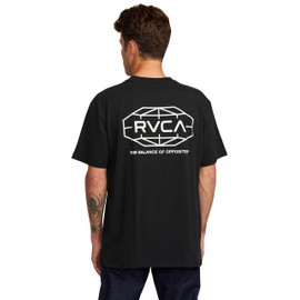 RVCA Men's Global Hex Short Sleeve Tee, Black