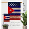 USA Decoration Stand with Cuba Burlap House Flag Pack Support