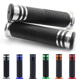 Area1 Lenkergriffe Motorrad Griffe für XT 1200ZE Super Ténéré XT 900 600 XT 125, R XTZ TDM 850 900 Tenere XV 535 750 XV 1100 1300 XV 1600 1700 XVS Dragster XVZ (22, Silber 22/24/25mm)