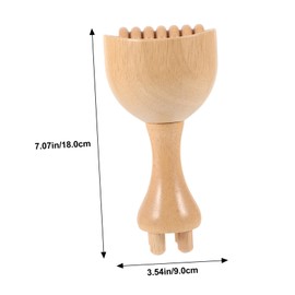 BIUDECO Wooden Massager Cup with Ergonomic Handle Manual Sculpting Tool for Cellulite Massage Lightweight and Portable Back Massager for Home Use and Travel