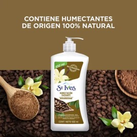 St. Ives Crema Corporal Hidratante Cacao y Vainilla, Humectantes 100 % Naturales, 532ml
