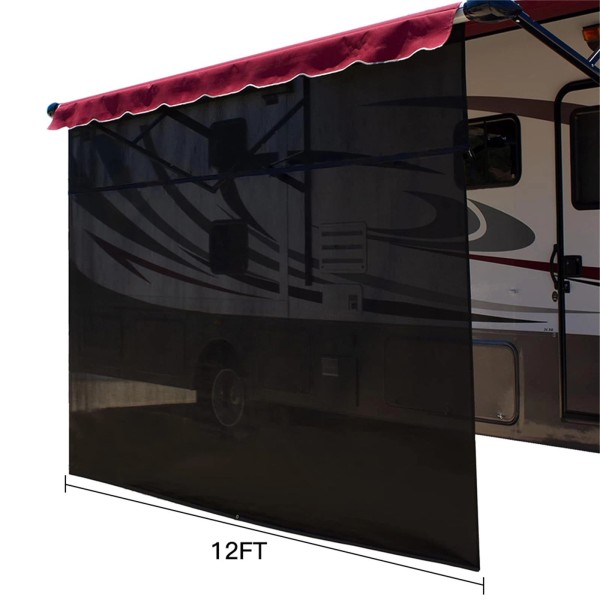Gloryfit-autoparts RV Awning Fabric 8' Shade Screen Mesh 12FT RV