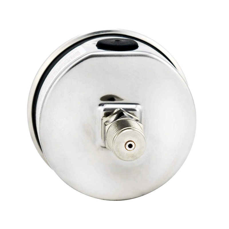 2" Pressure Gauge, Stainless Steel Case, Chrome Plated Brass Connection,