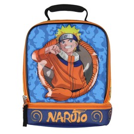 Naruto Lunch Box Anime Manga Insulated Dual Compartment Kids Lunch Bag Tote