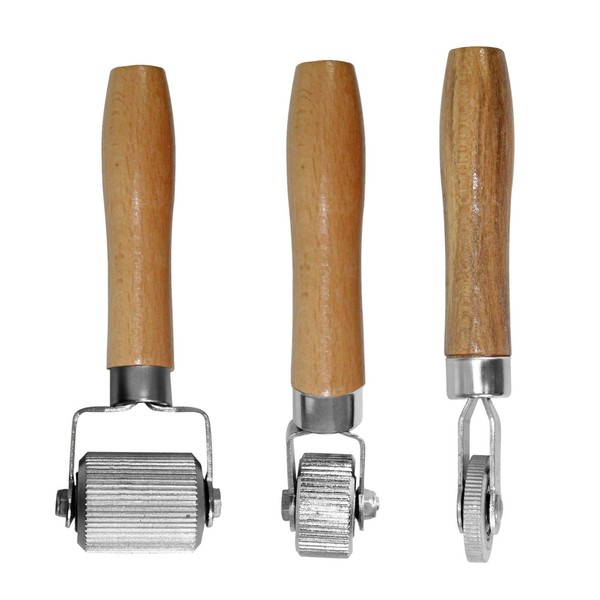 Car Sound Deadening Hand Roller Sound Noise Insulation Tool 3PCS For Auto Noise Roller Car Sound Deadener Application Installation Tool Rolling Wheel Interior Accessories Working Area with Wood Handle