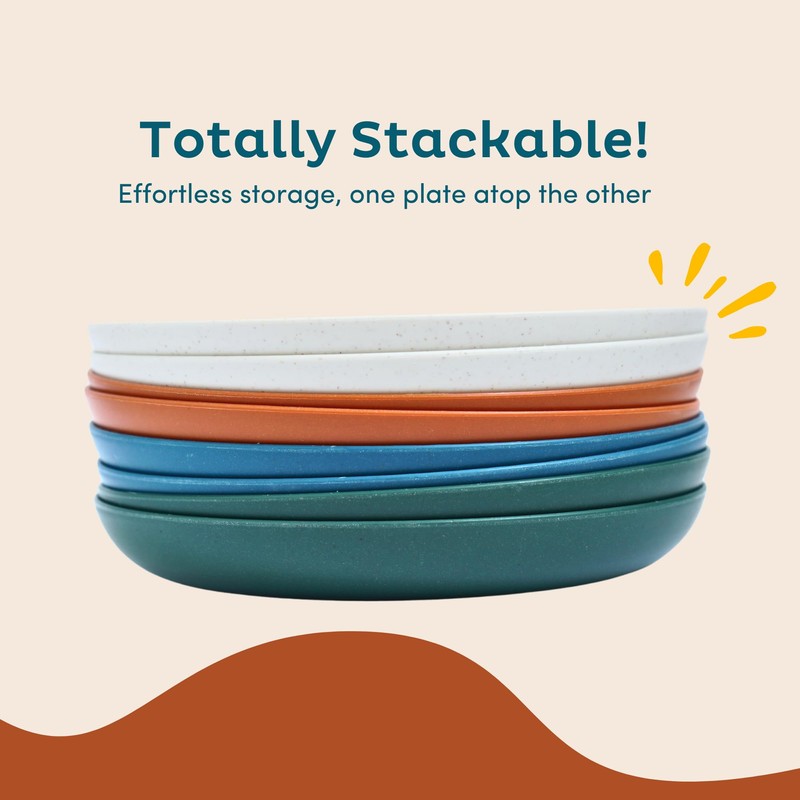 Nook Theory Deep Dinner Plates Set of 8 - Wheat
