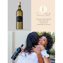 JoliCoon Best Sister Gift - Bottle Label - 9.3 x 7.8 cm - Gift Sister