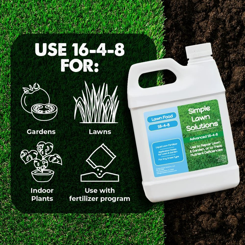 Advanced 16-4-8 Lawn Fertilizer - Liquid Lawn Food Spring &