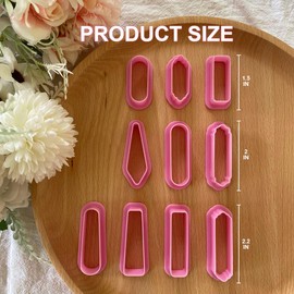 Long Dangle Shape Polymer Clay Cutters, Organic Shape Clay Earrings Cutters, 10 Shapes Clay Cutters for Polymer Clay Jewelry, Polymer Clay Molds (10Pcs Long Cutters)