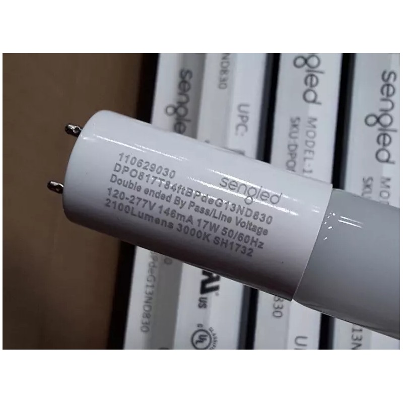 Sengled 25 pk Sengled 110629030 T8 Bypass Double-ended 4 ft